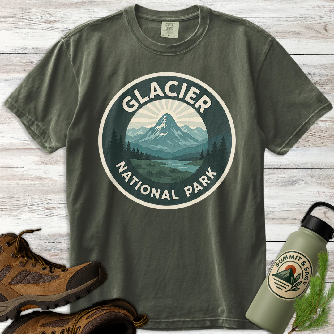 Glacier National Park Badge T-Shirt