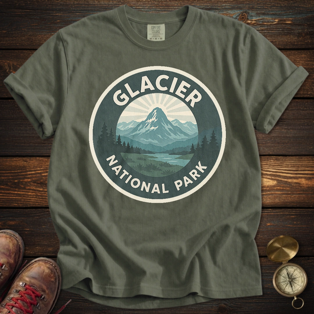 Glacier National Park Badge T-Shirt