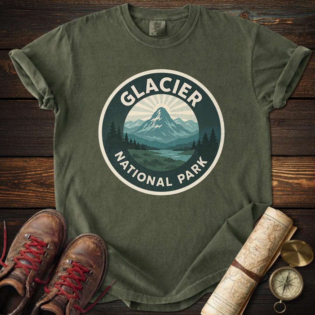 Glacier National Park Badge T-Shirt