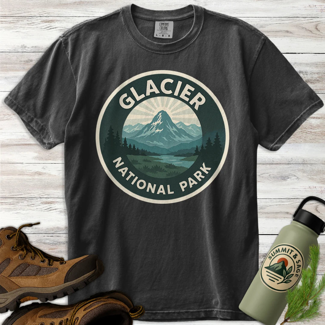 Glacier National Park Badge T-Shirt