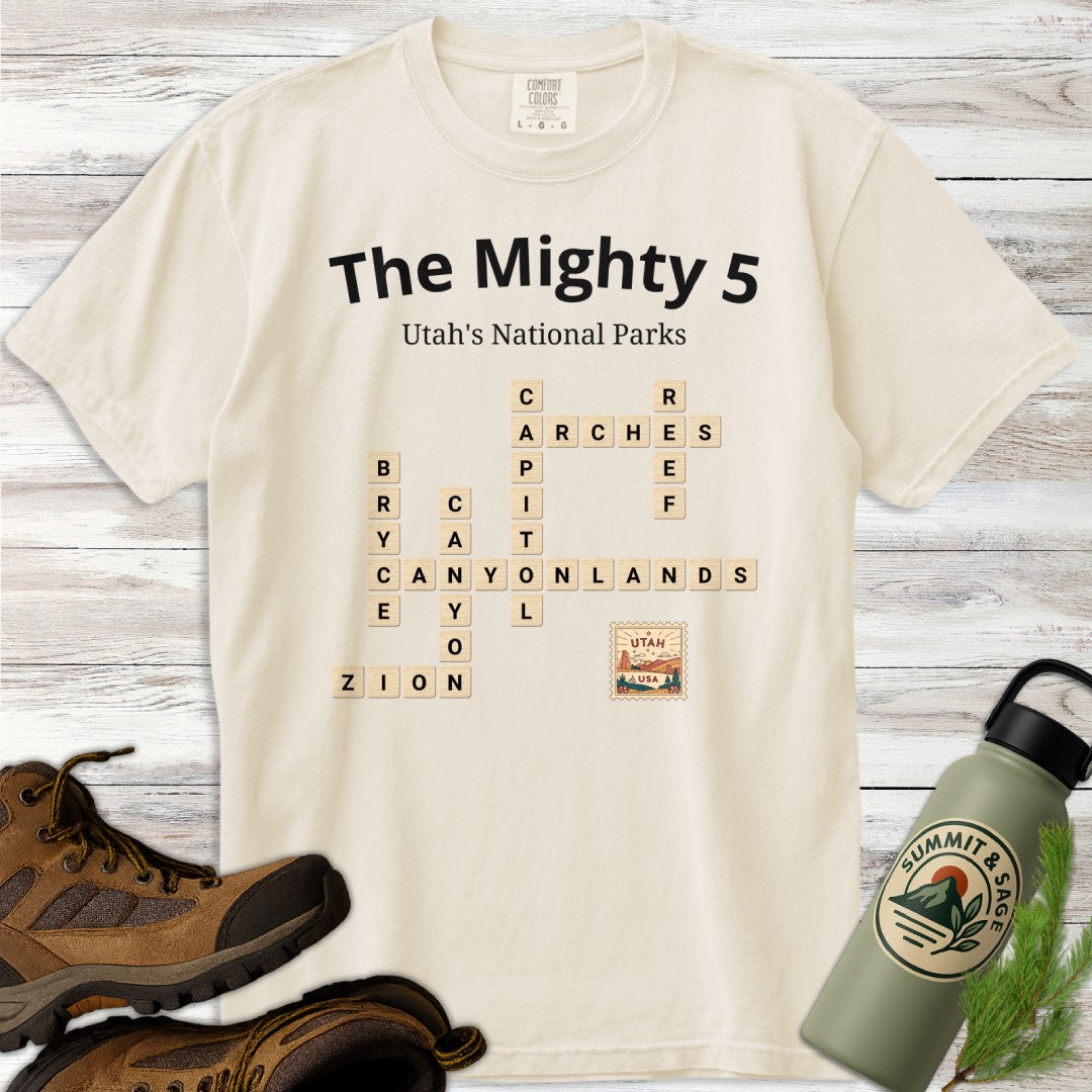 Utah Mighty 5 Scrabble T-Shirt