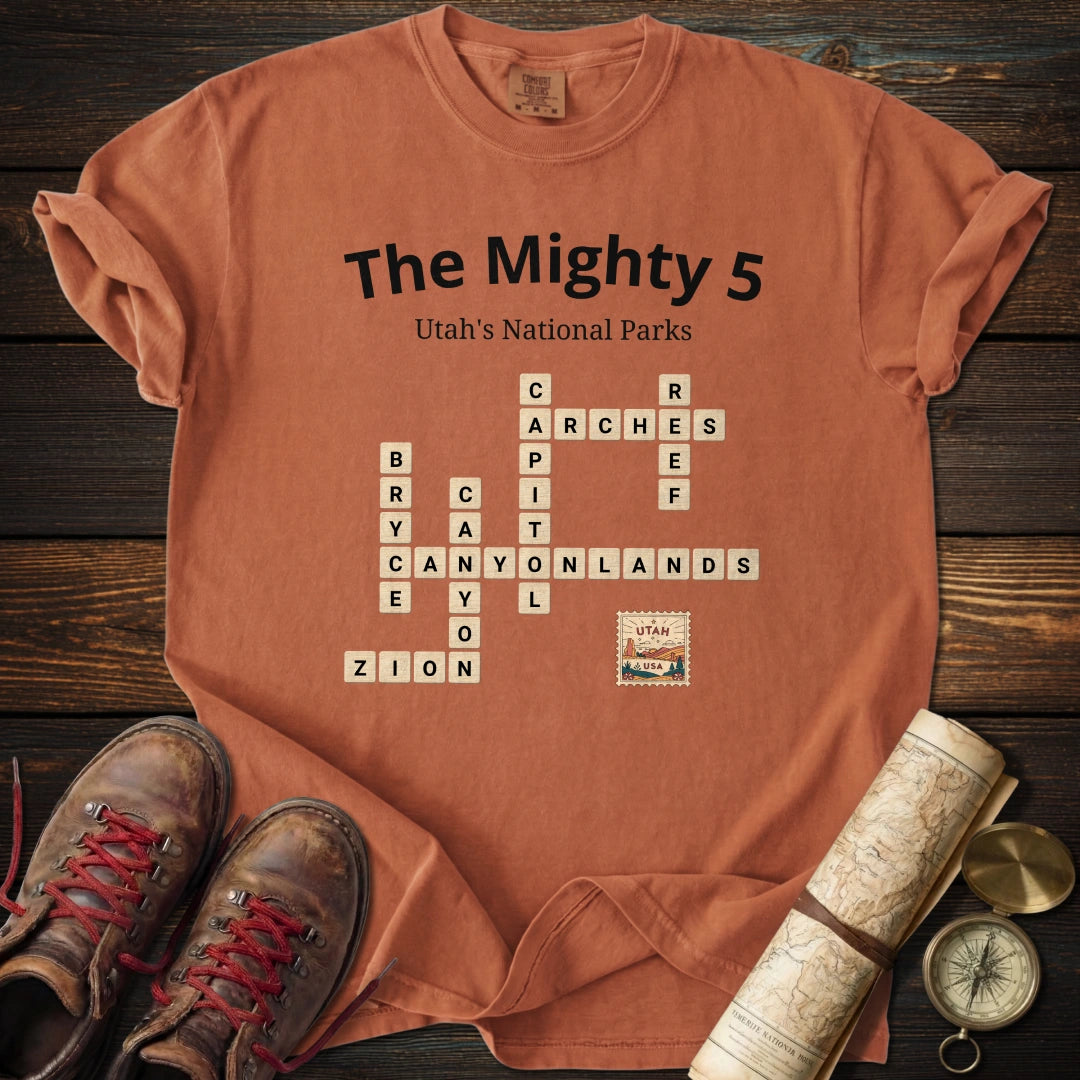 Utah Mighty 5 Scrabble T-Shirt