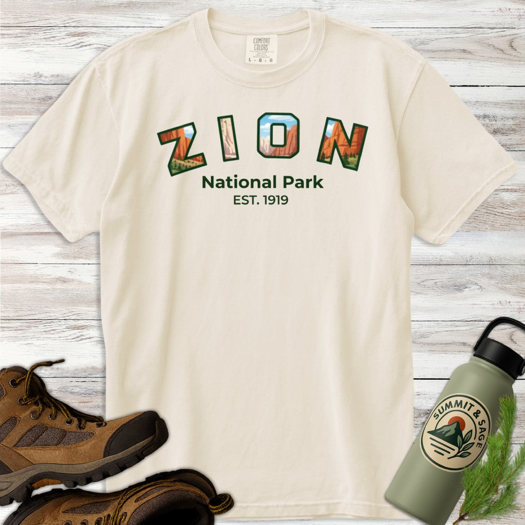 Zion Graphic Letters T-Shirt