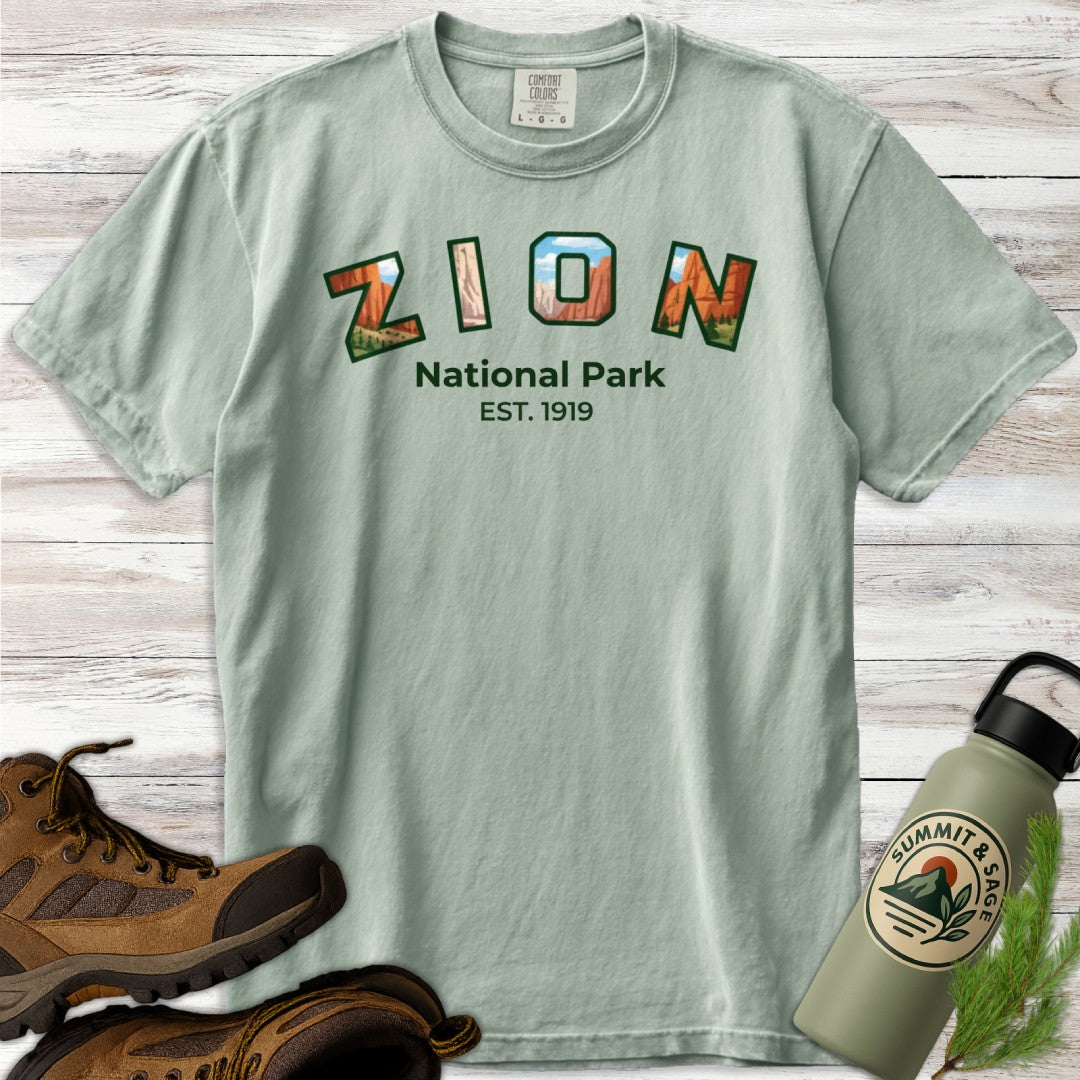 Zion Graphic Letters T-Shirt
