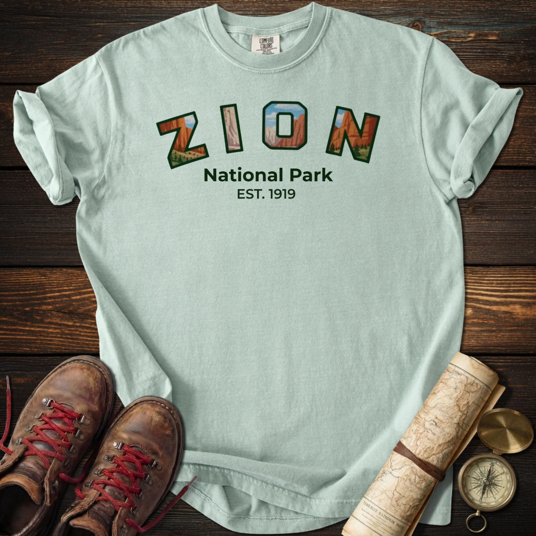 Zion Graphic Letters T-Shirt