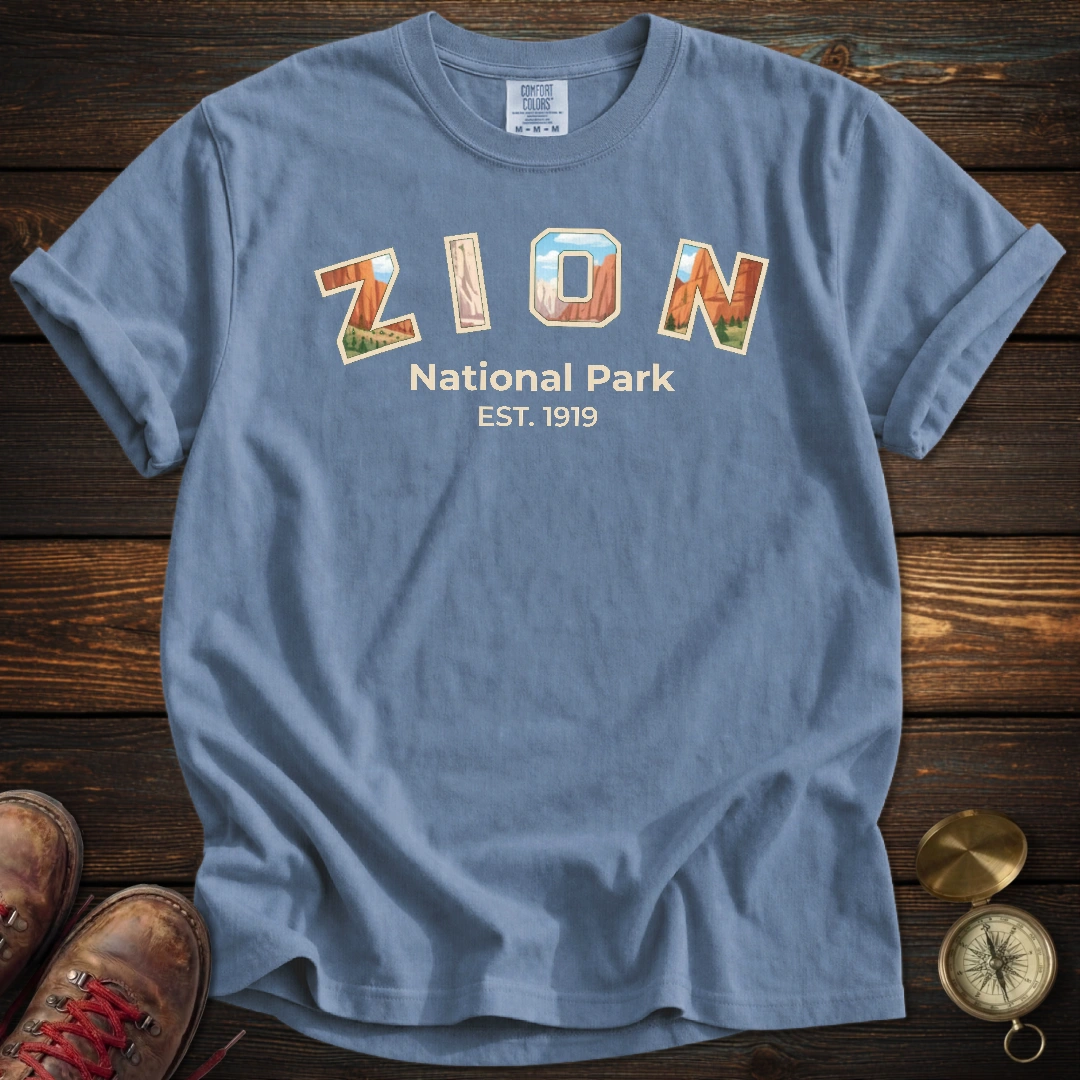 Zion Graphic Letters T-Shirt