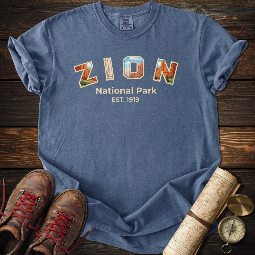 Zion Graphic Letters T-Shirt