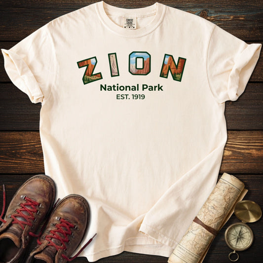 Zion Graphic Letters T-Shirt