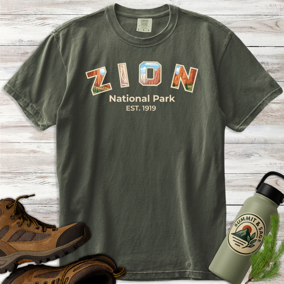 Zion Graphic Letters T-Shirt