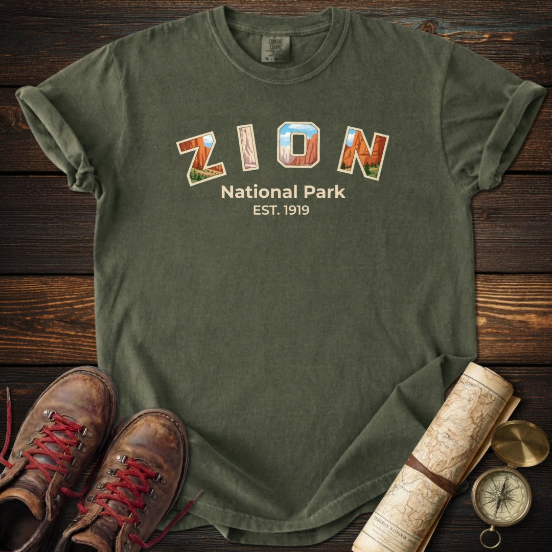 Zion Graphic Letters T-Shirt