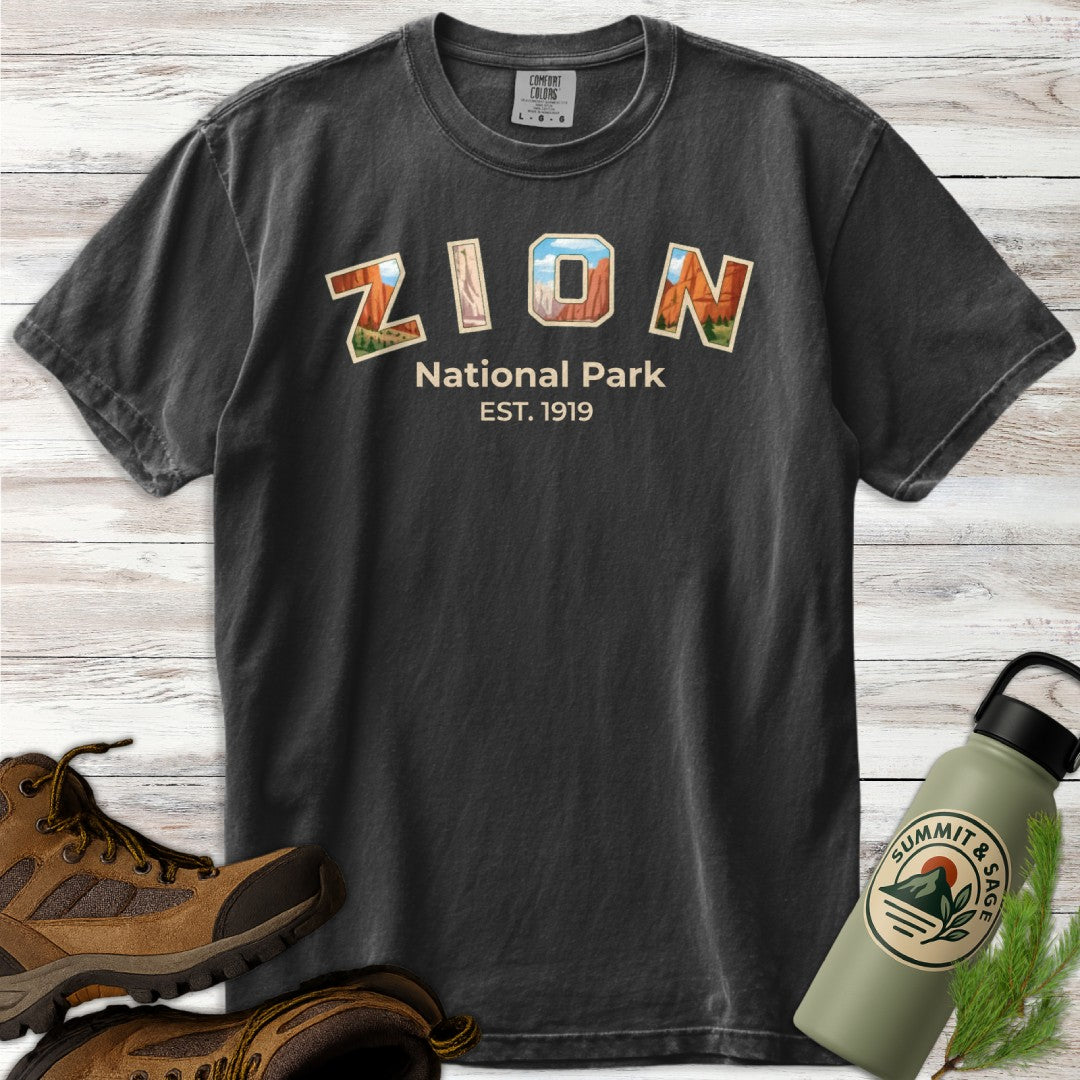 Zion Graphic Letters T-Shirt