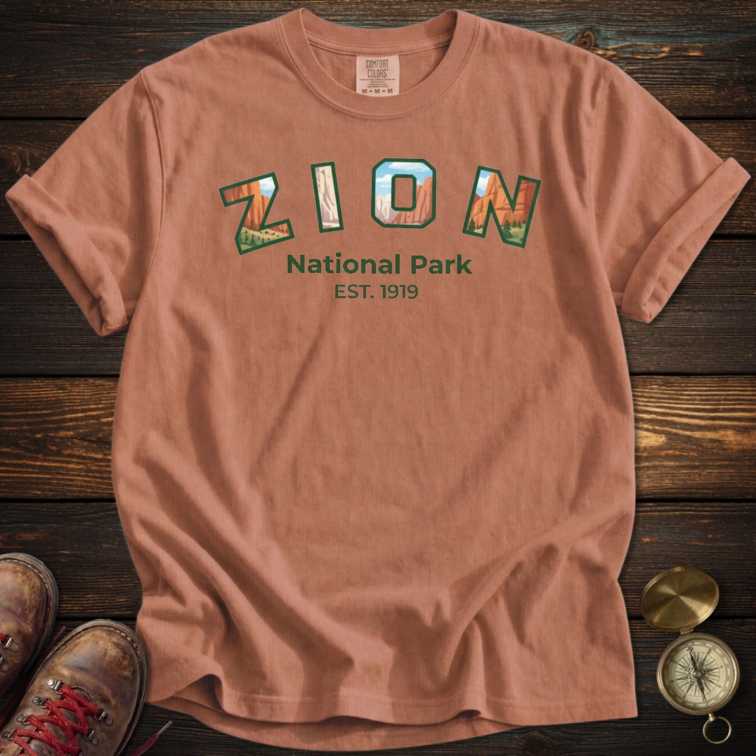 Zion Graphic Letters T-Shirt