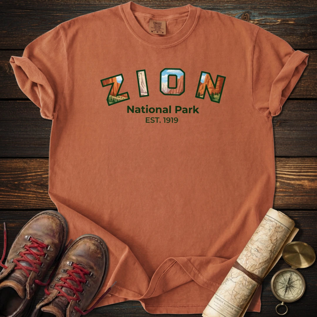 Zion Graphic Letters T-Shirt