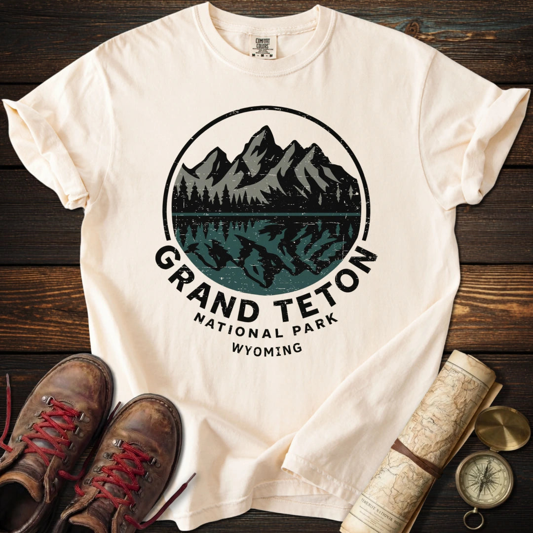 Grand Teton Reflection Distressed T-Shirt