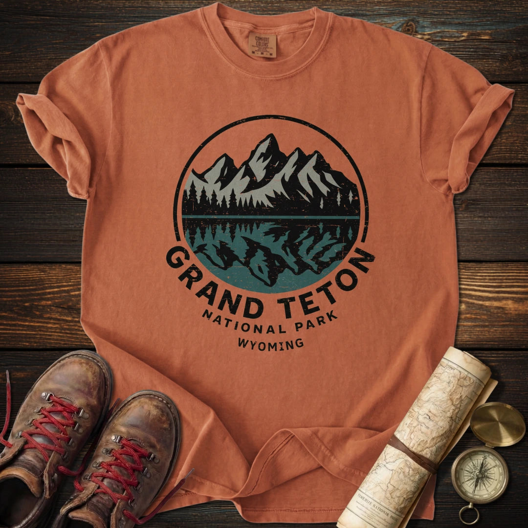 Grand Teton Reflection Distressed T-Shirt