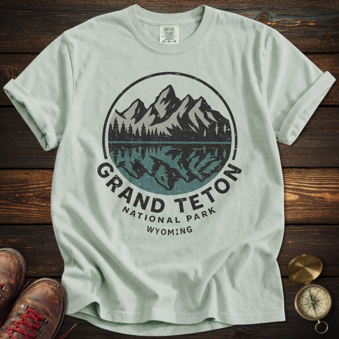 Grand Teton Reflection Distressed T-Shirt