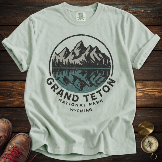 Grand Teton Reflection Distressed T-Shirt