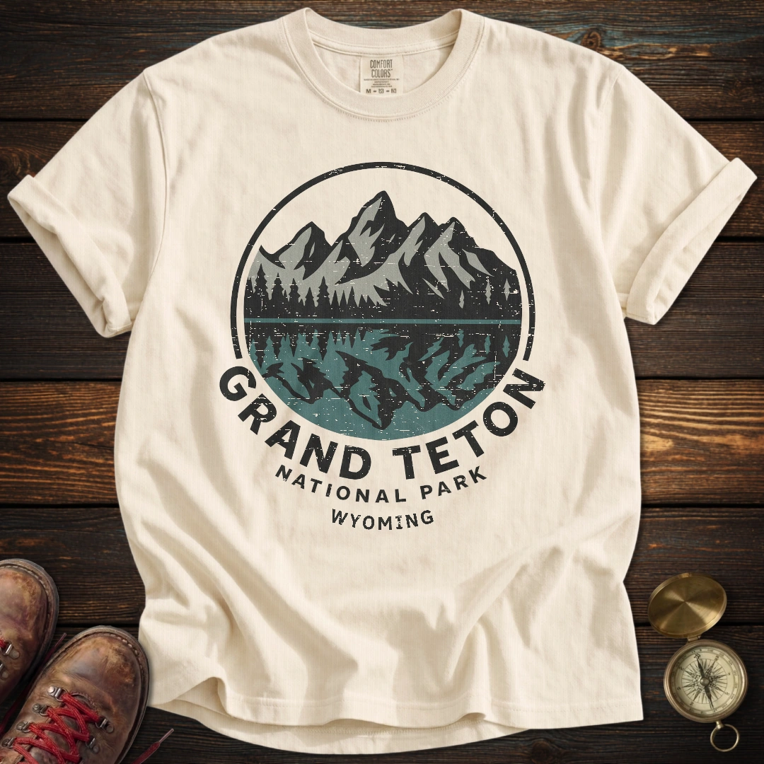 Grand Teton Reflection Distressed T-Shirt