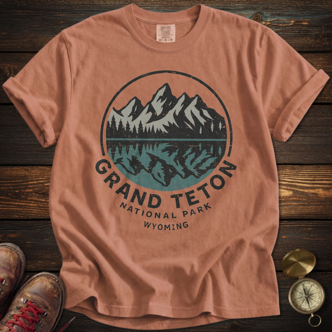 Grand Teton Reflection Distressed T-Shirt