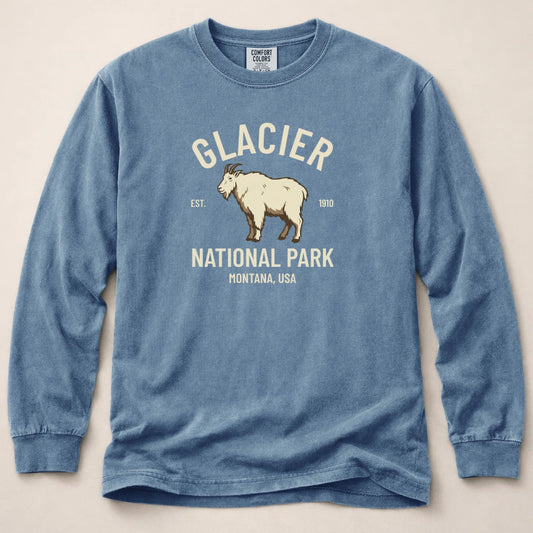 Glacier Mountain Goat Long Sleeved T-Shirt