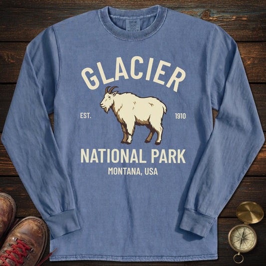 Glacier Mountain Goat Long Sleeved T-Shirt