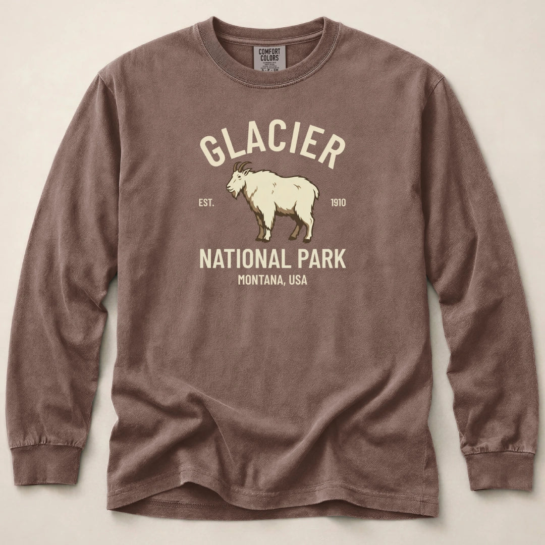 Glacier Mountain Goat Long Sleeved T-Shirt