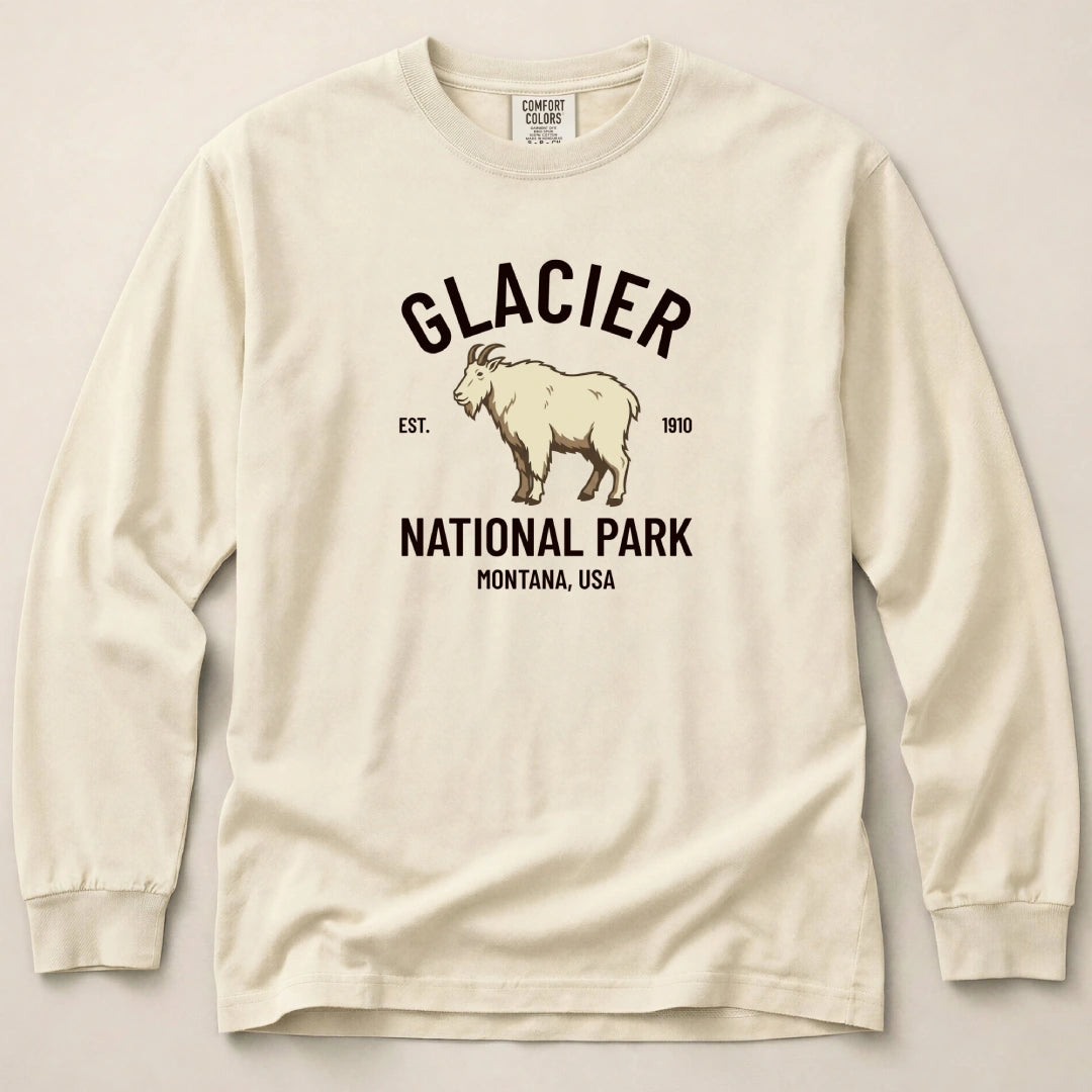 Glacier Mountain Goat Long Sleeved T-Shirt