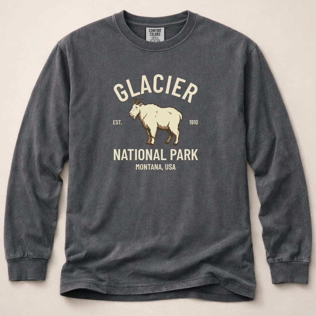 Glacier Mountain Goat Long Sleeved T-Shirt