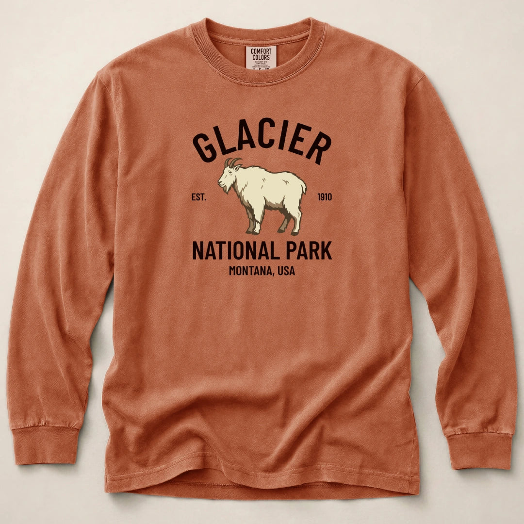 Glacier Mountain Goat Long Sleeved T-Shirt