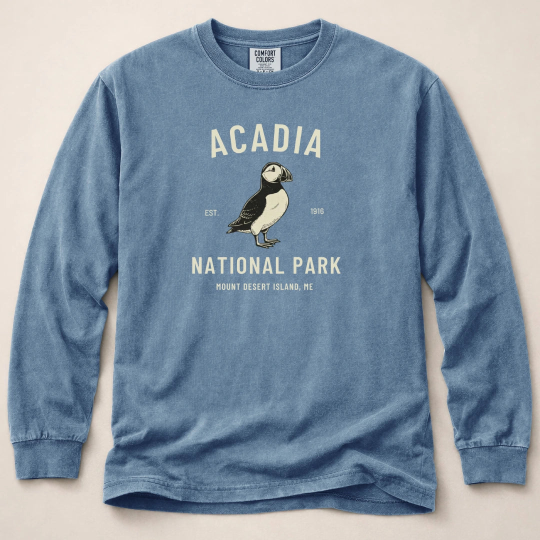Acadia Puffin Long Sleeved T-Shirt