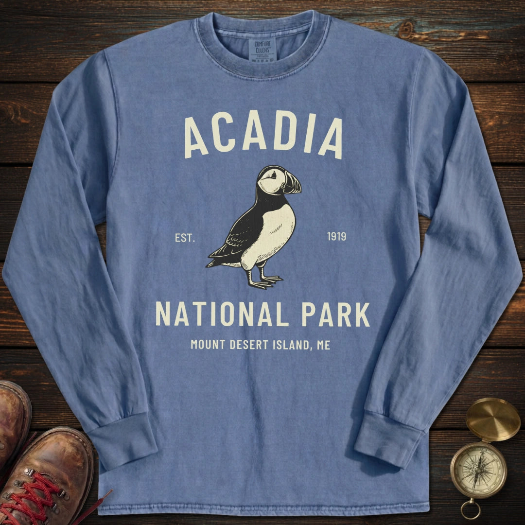 Acadia Puffin Long Sleeved T-Shirt