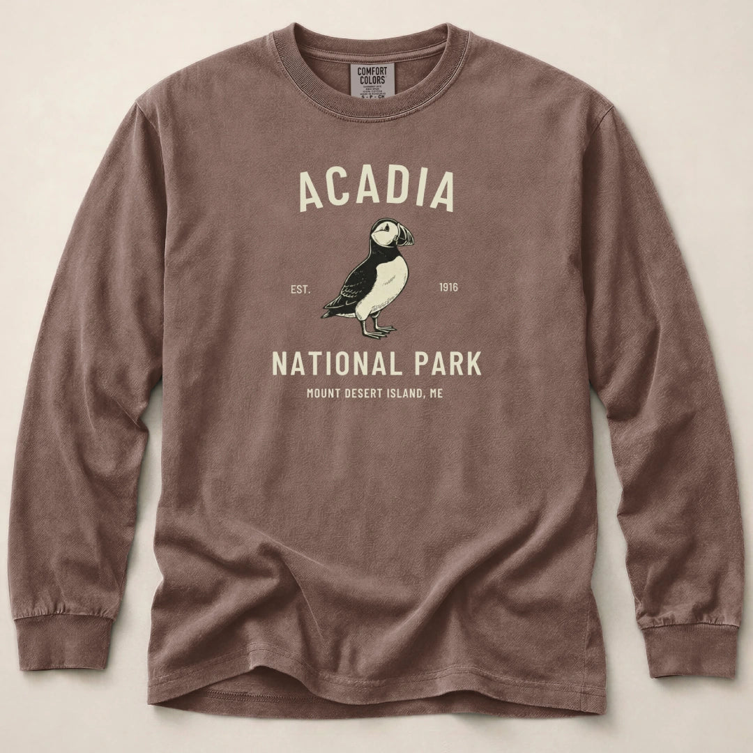 Acadia Puffin Long Sleeved T-Shirt