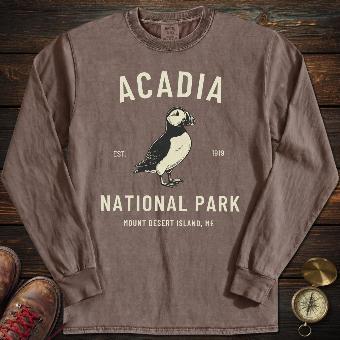 Acadia Puffin Long Sleeved T-Shirt