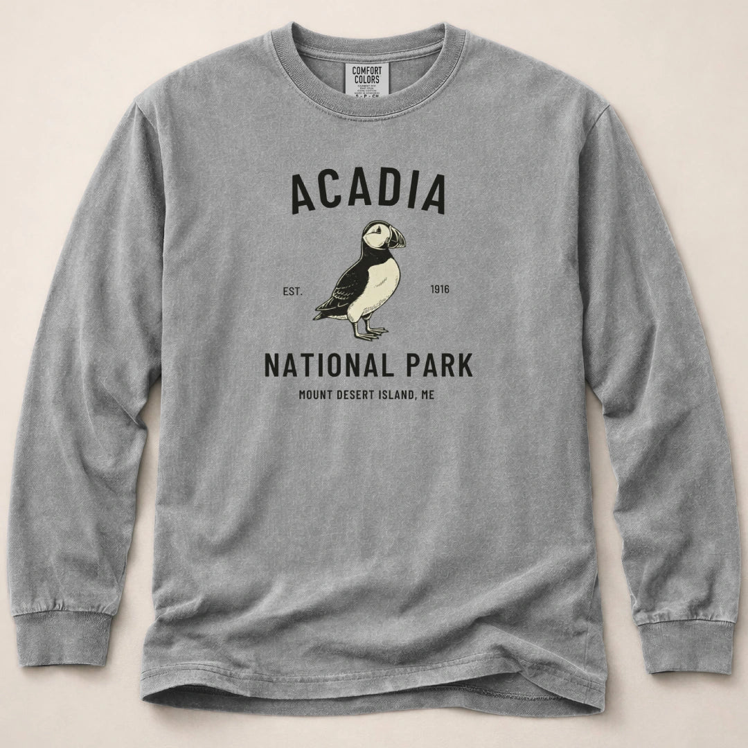 Acadia Puffin Long Sleeved T-Shirt