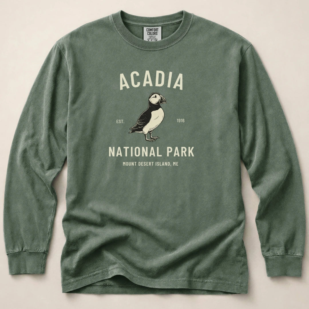 Acadia Puffin Long Sleeved T-Shirt