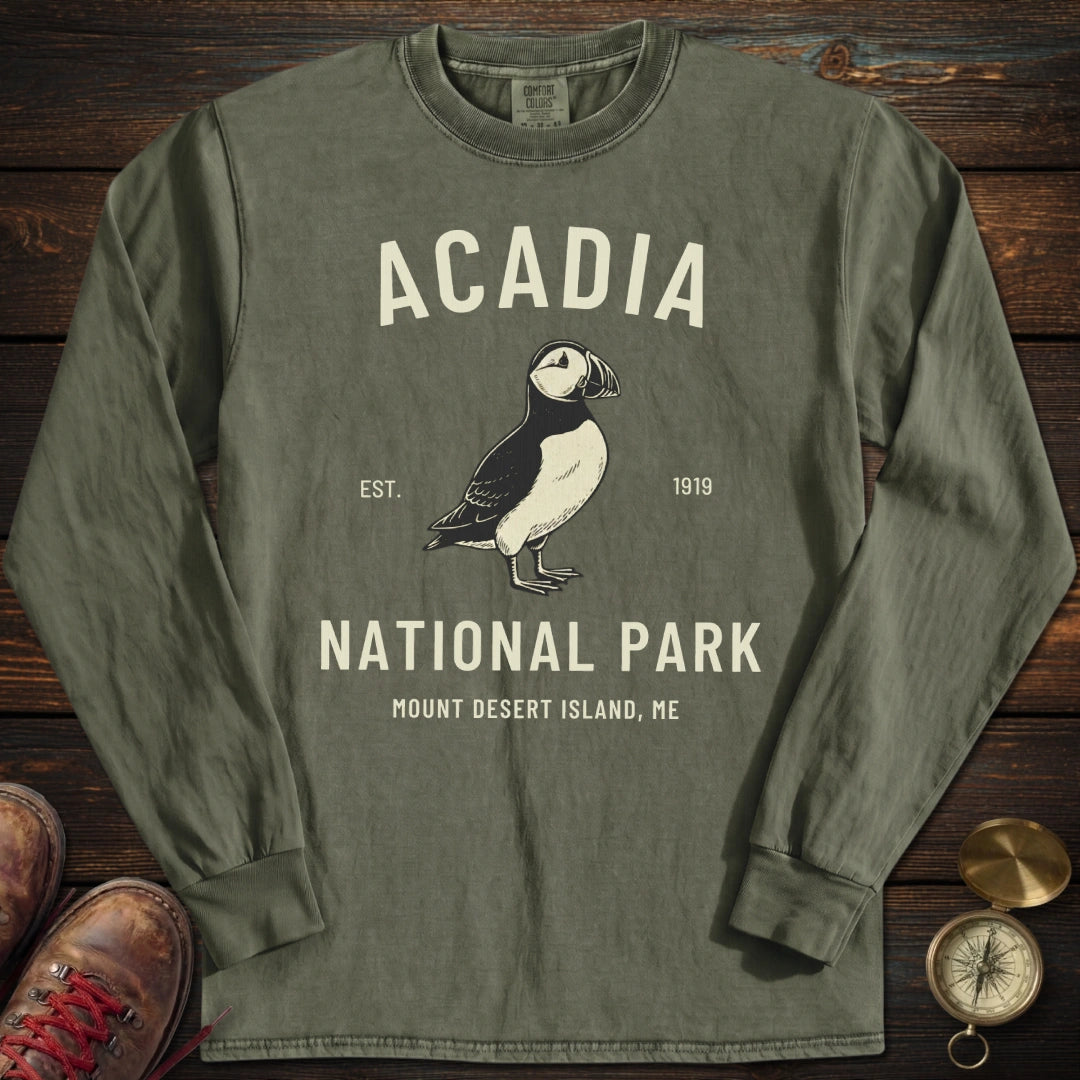 Acadia Puffin Long Sleeved T-Shirt