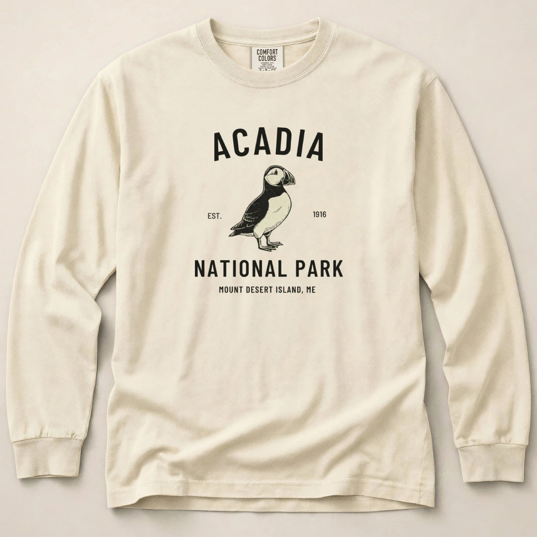 Acadia Puffin Long Sleeved T-Shirt