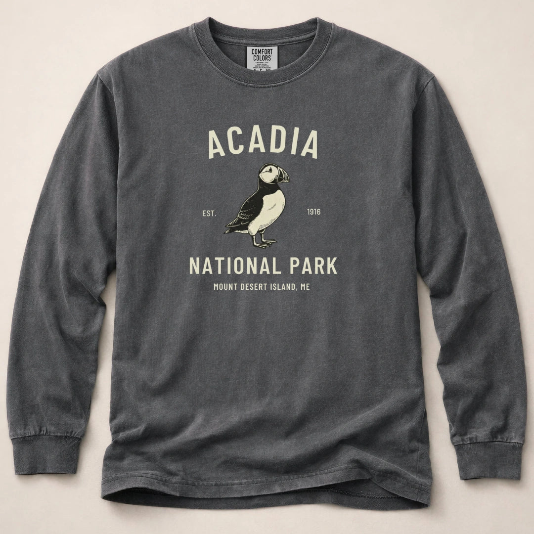 Acadia Puffin Long Sleeved T-Shirt