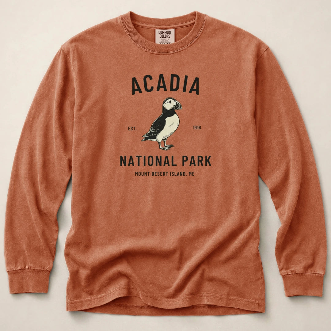 Acadia Puffin Long Sleeved T-Shirt