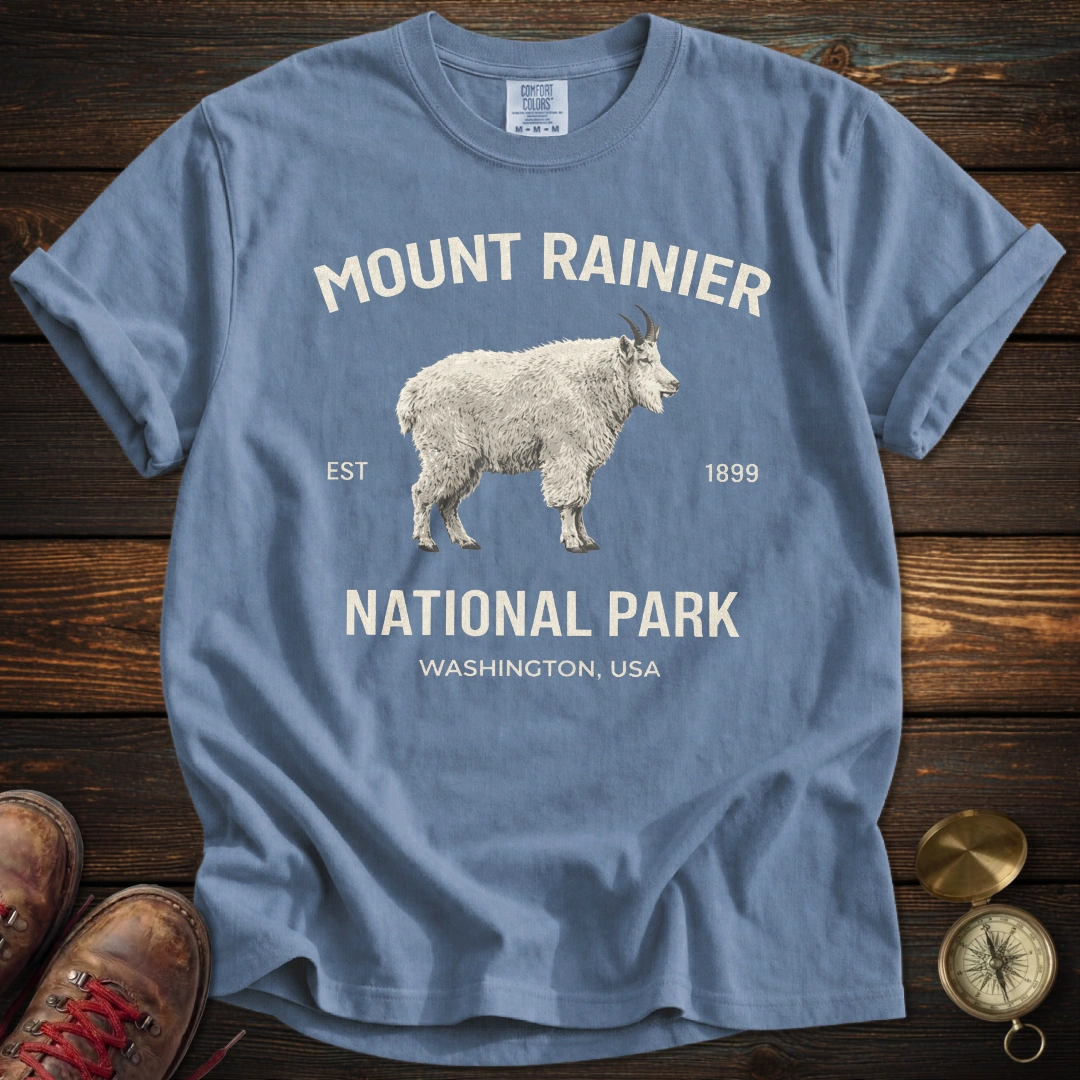 Mount Rainier Mountain Goat T-Shirt