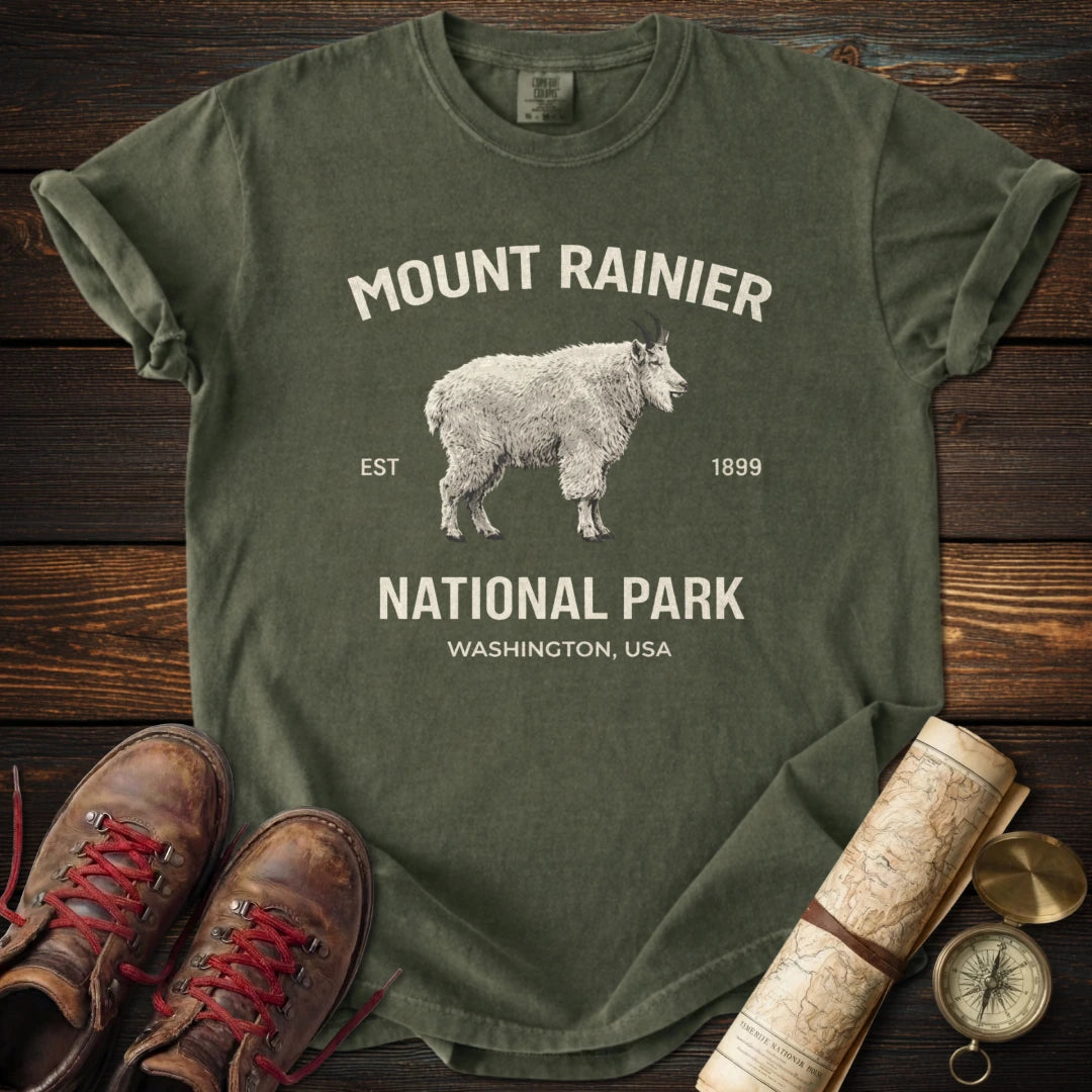 Mount Rainier Mountain Goat T-Shirt