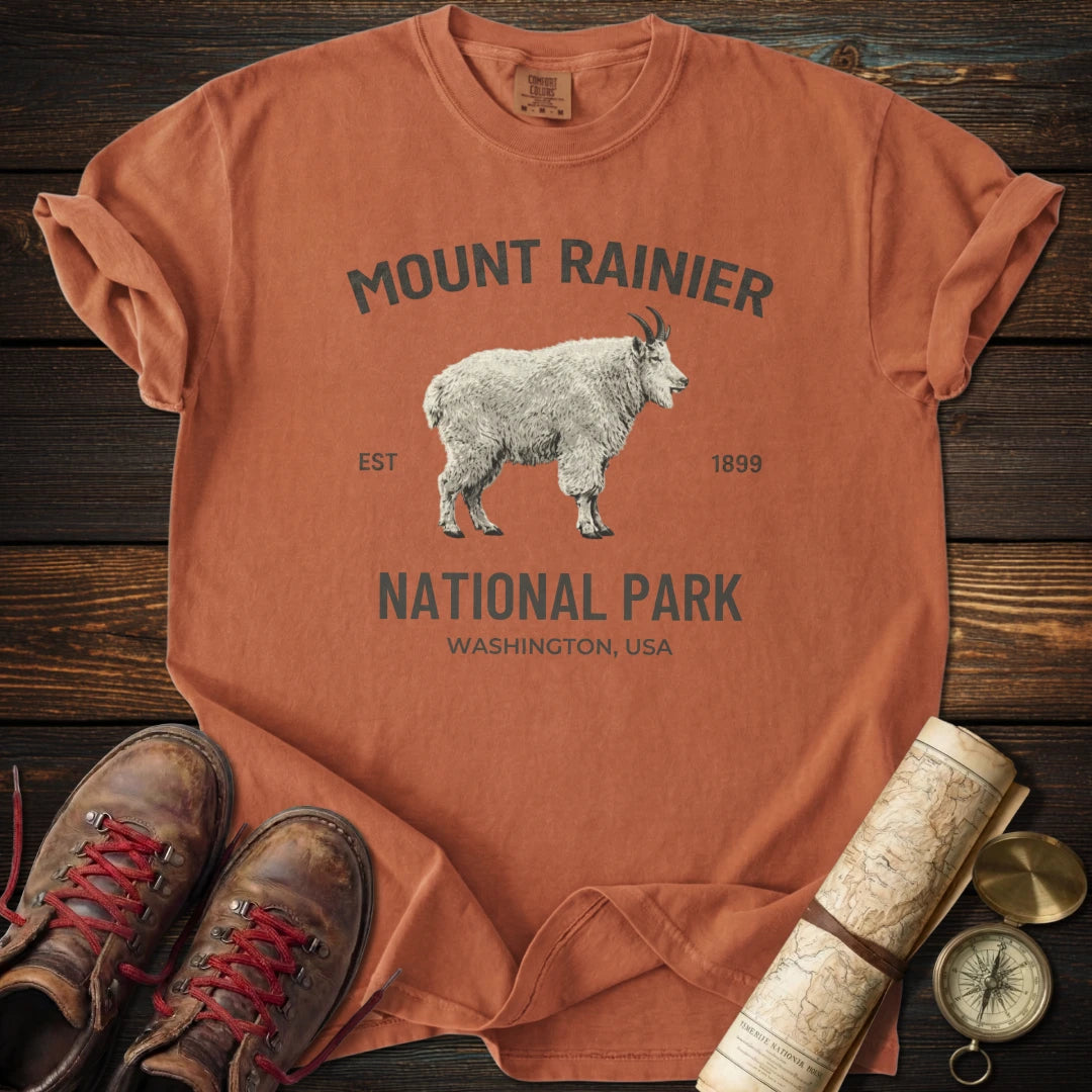 Mount Rainier Mountain Goat T-Shirt
