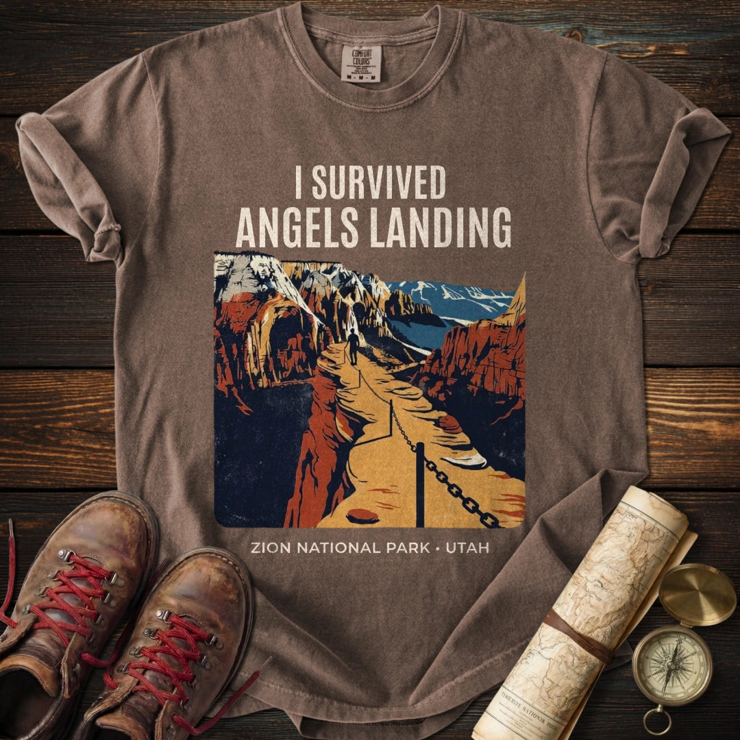 Survived Angels Landing Zion T-Shirt