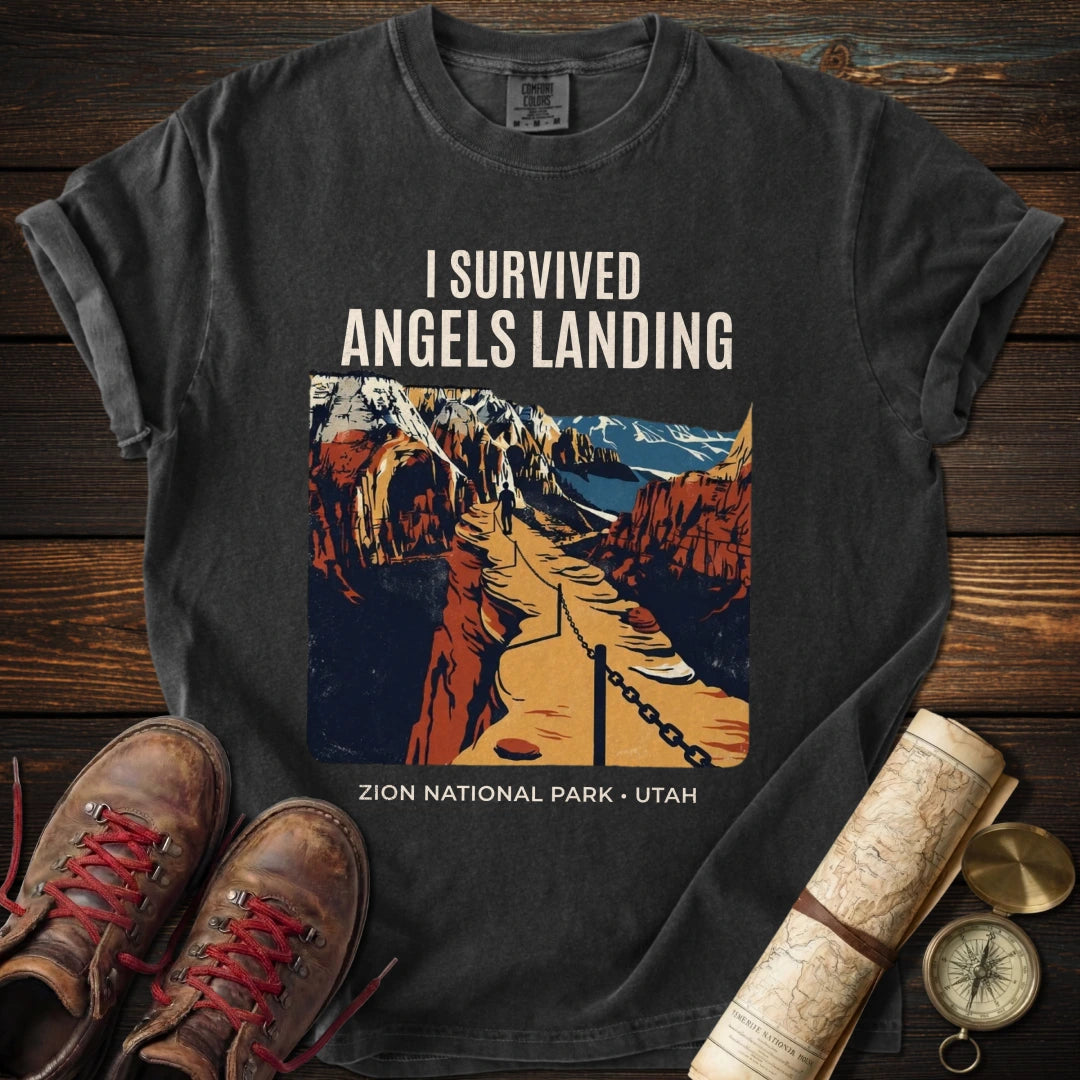 Survived Angels Landing Zion T-Shirt