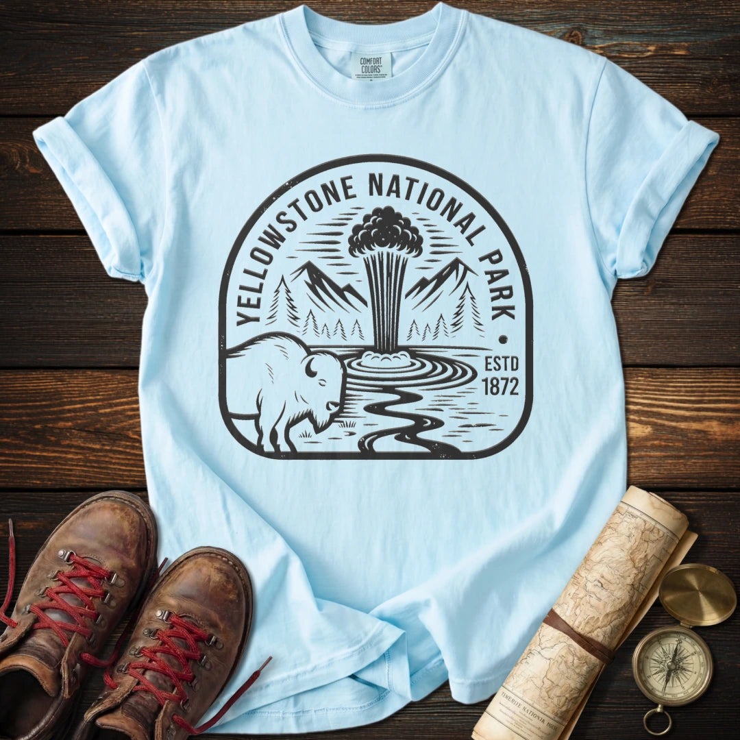 Yellowstone Old Faithful Buffalo T-Shirt
