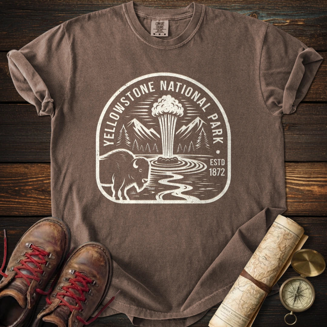 Yellowstone Old Faithful Buffalo T-Shirt