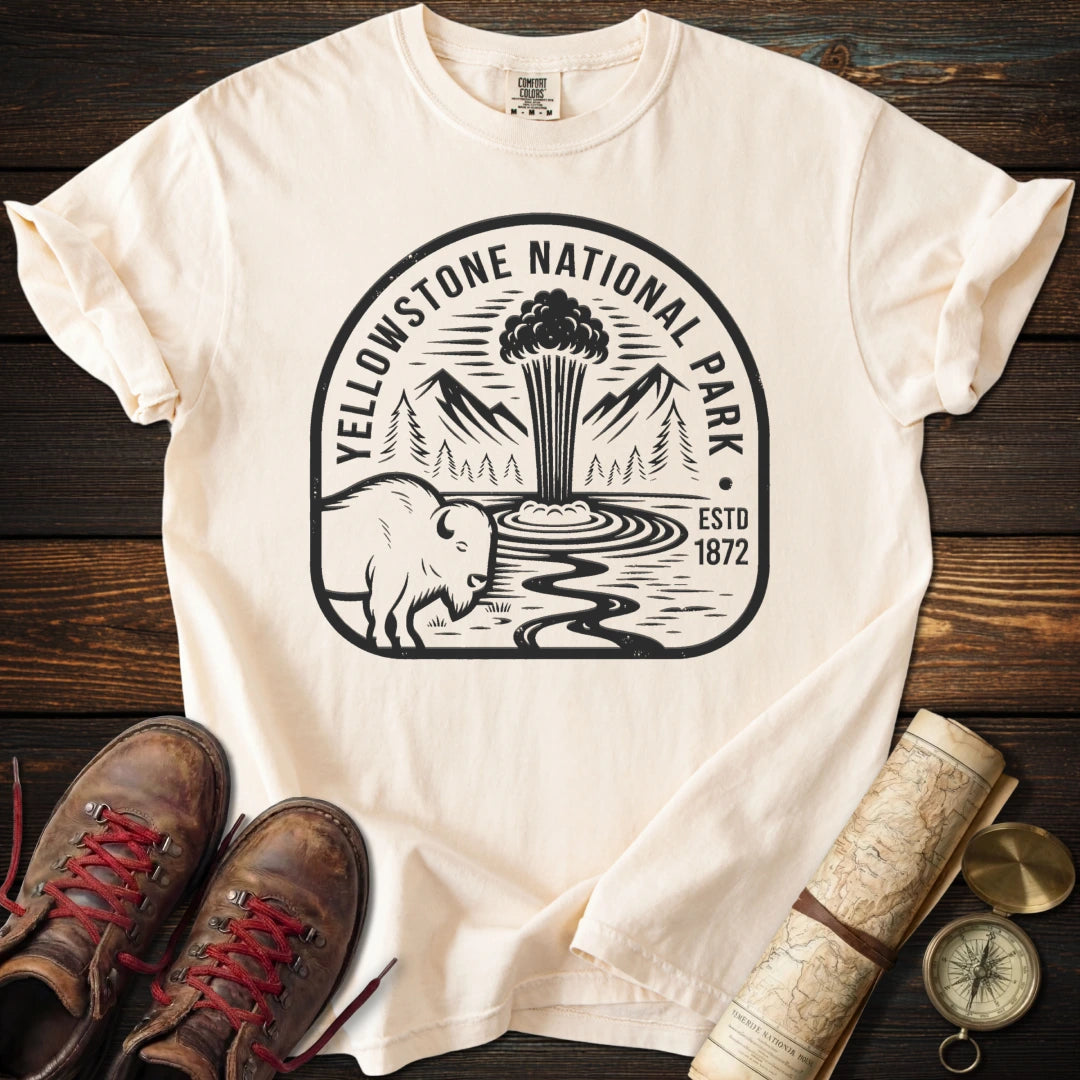 Yellowstone Old Faithful Buffalo T-Shirt