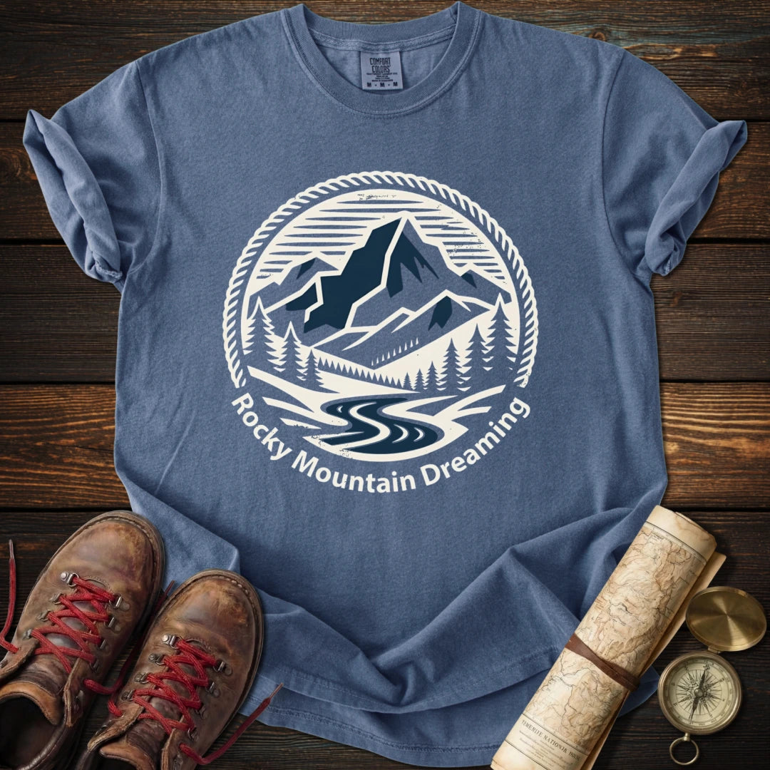 Rocky Mountain Retro Park Distressed T-Shirt