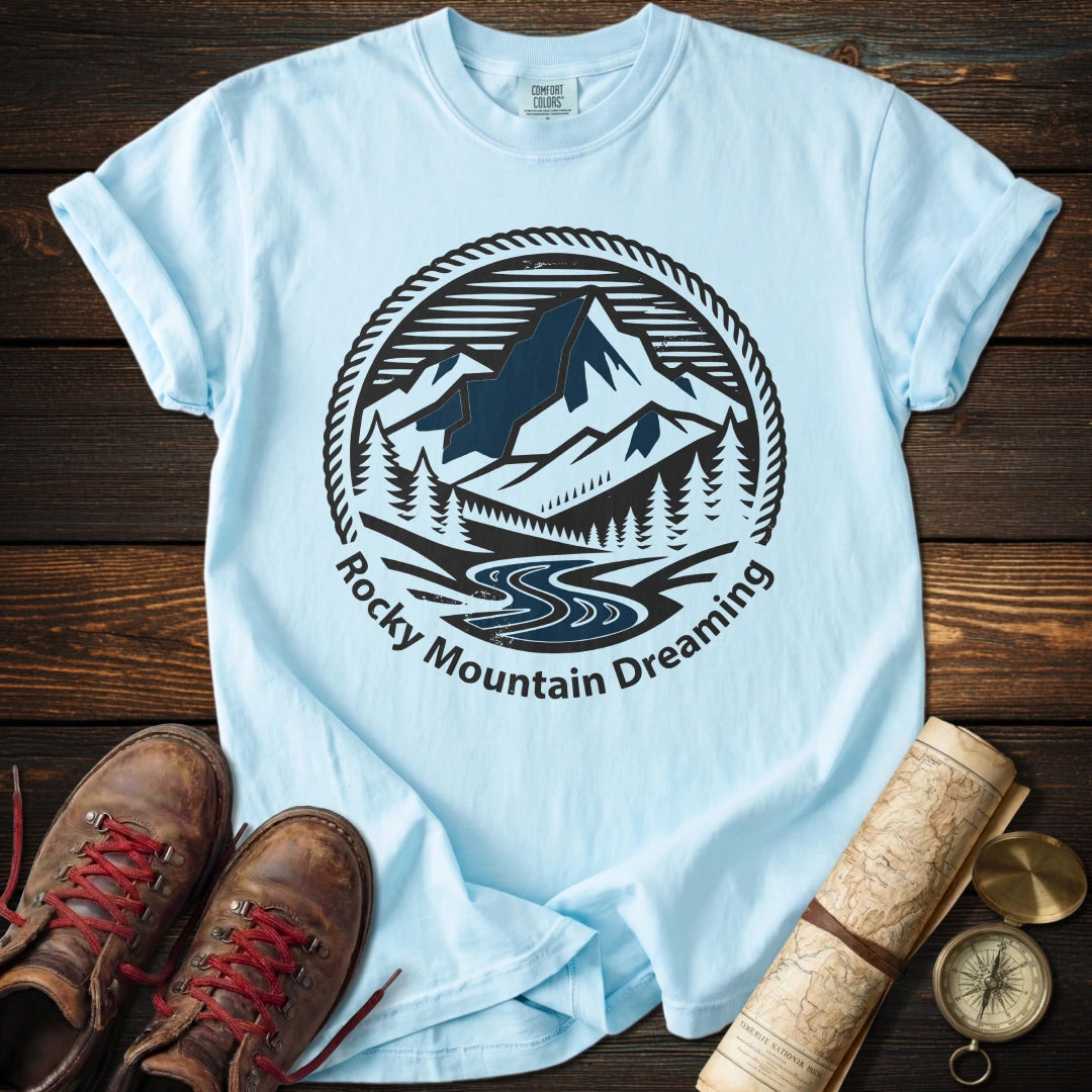 Rocky Mountain Retro Park Distressed T-Shirt