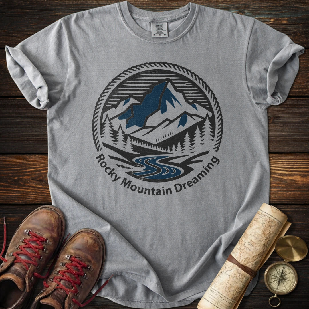 Rocky Mountain Retro Park Distressed T-Shirt